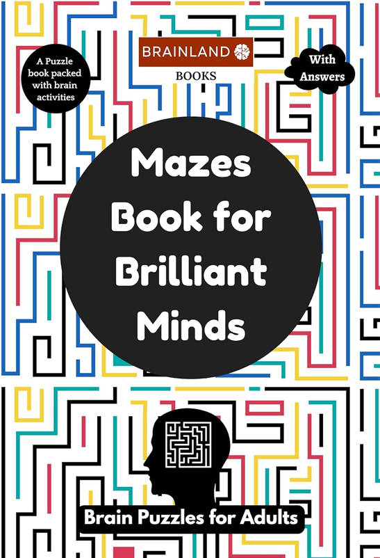 Mazes Book for Brilliant Minds - Brain Puzzles for Adults