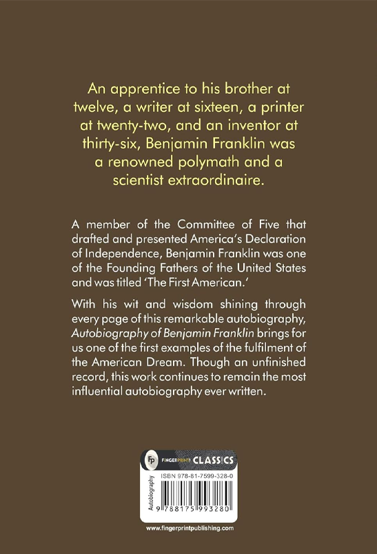 The Autobiography of Benjamin Franklin